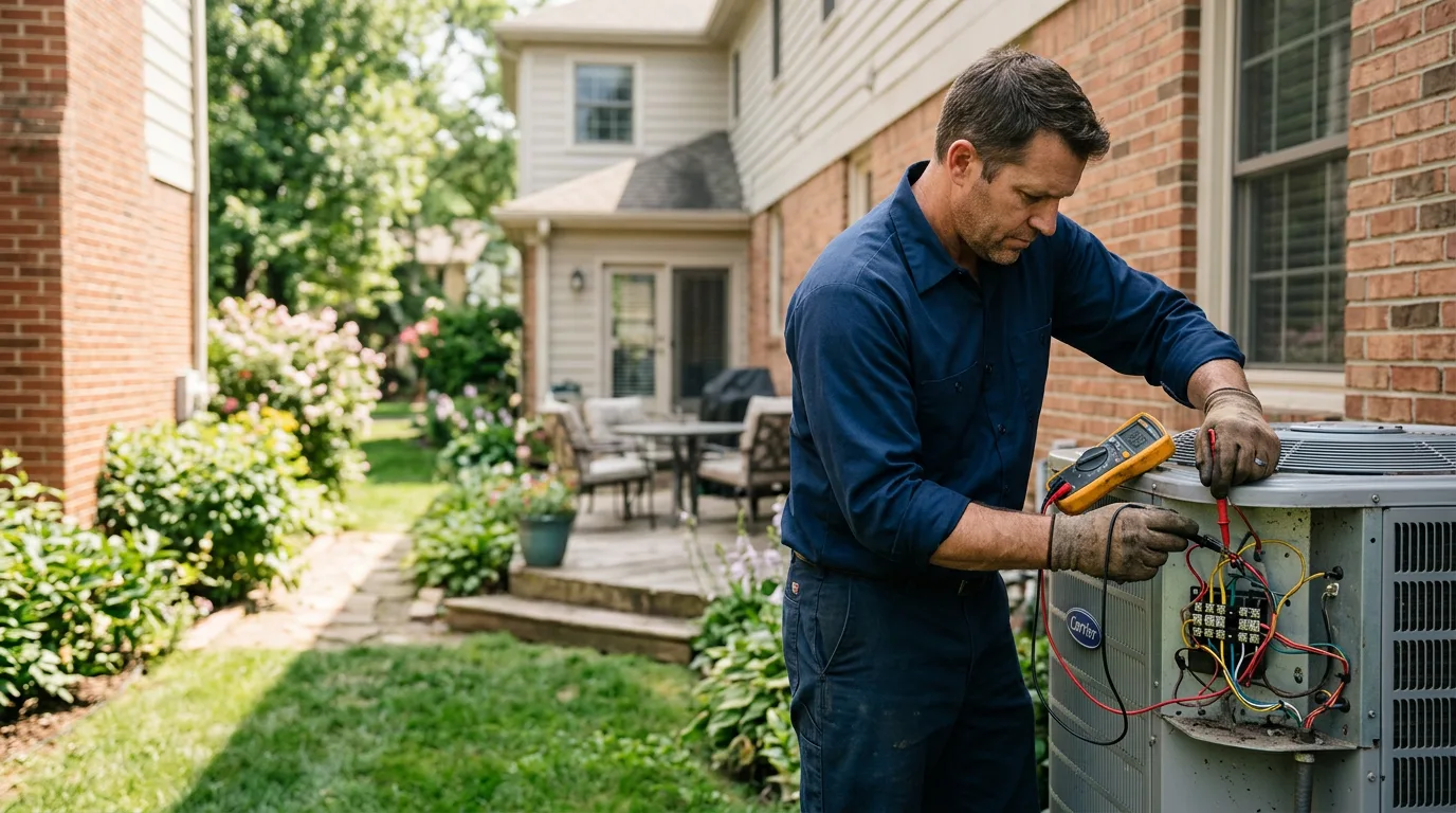 HVAC technician working near Portland, TN